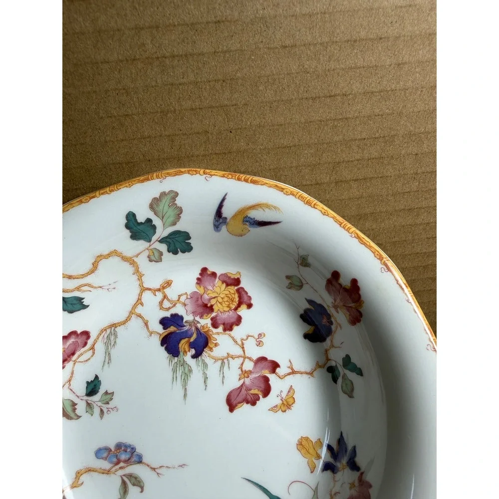 Wedgwood Devon Rose Georgetown Chinoiserie Fruit Bowls Set of 4 Floral Bird 6